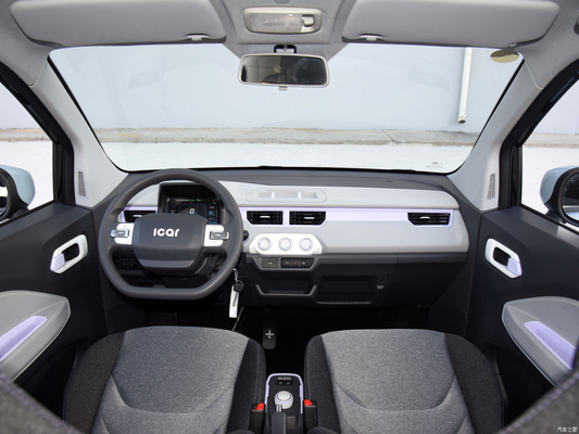 Chery QQ Ice Cream EV Mini voiture électrique 3 portes 4 sièges Vitesse maximale 100 KM/h pour adulte