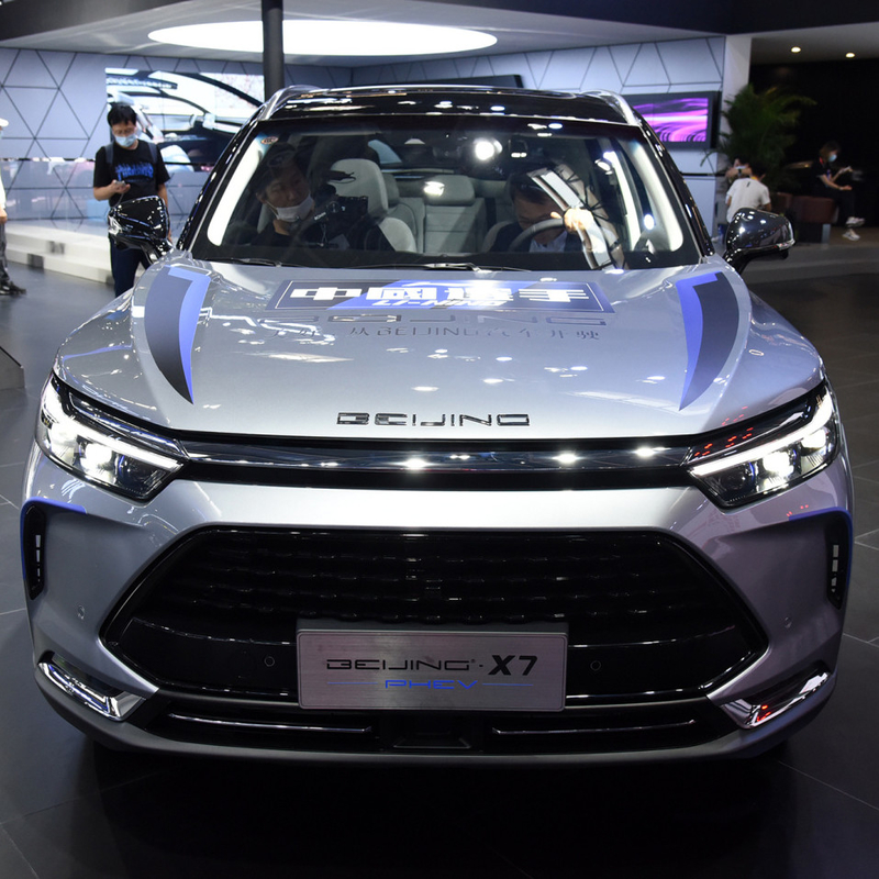 124 kW de puissance totale du moteur Baic Beijing X7 PHEV Plug in Hybrid SUV Voiture avec le volant gauche